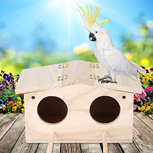 Nidos de pájaros de Madera para Mascotas, Caja de cría para casa, Jaula, Accesorios para pajareras para Loros al Aire Libre, Golondrinas