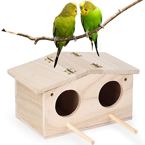 Nidos de pájaros de Madera para Mascotas, Caja de cría para casa, Jaula, Accesorios para pajareras para Loros al Aire Libre, Golondrinas