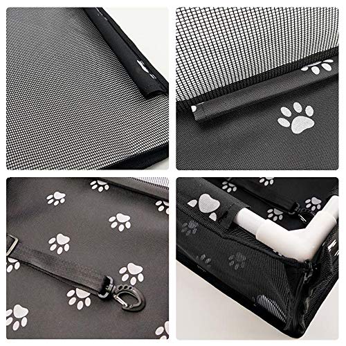 NLYWB Asiento para Perro pequeño, Coche Elevador Mascotas, diseño de Hebilla, previene el mareo por Movimiento, Resistente, Duradero, Plegable, Apto Gatos, Perros, etc, tamaño 12.6x15.7x9.4 Pulgadas