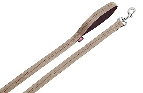 Nobby Soft Grip - Correa para Perro (120 cm, 15 mm), Color Beige y Chocolate