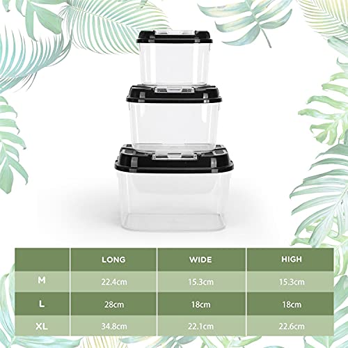 Nobleza Caja de Alimentación de Reptiles y Anfibios,Terrario de Plástico Transparente, Diseño de Ventilación y Prevención de Escape,Talla M(22.4 * 15.3 * 15.3cm)