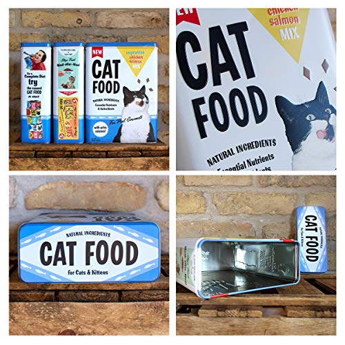 Nostalgic-Art Caja de Almacenamiento Retro XL, Cat Food Mix – Idea de Regalo para dueños de Gatos, Lata Grande de Alimentos Secos, Diseño Vintage, 4 l