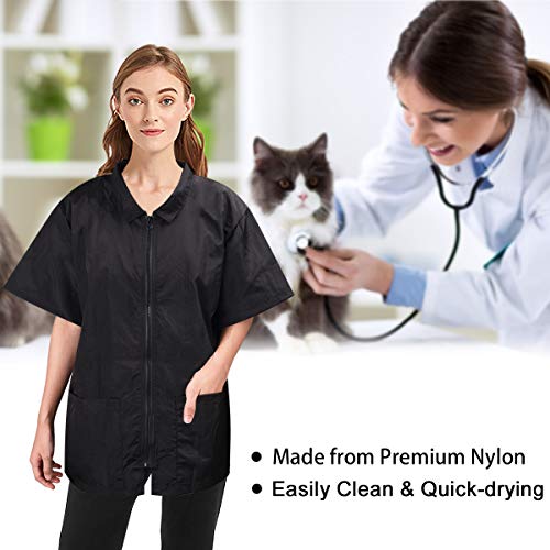 Noverlife Pet Groomer Ropa de Trabajo con Cremallera Completa, Talla XL, Ropa de Trabajo antiestática para Esteticista de Mascotas