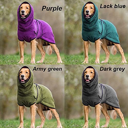 Nueva ropa de invierno toalla trajes de galgo Pitbull sudaderas con capucha chaqueta para perro ropa cálida arnés chaleco ropa ropa para mascotas abrigo (XXL, verde militar)