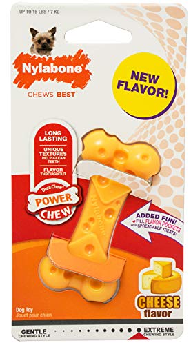 Nylabone - Dura Chew Cheese Bone para perros de hasta 7 kg