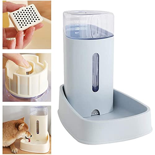 OEUKJI Estación de Consumo de Agua for Perros Cats Cats Automatic Rellenish Waterer for pequeños Animales de Gato de Perro de Raza Media, Plato de riego (una Variedad de Colores for Elegir)