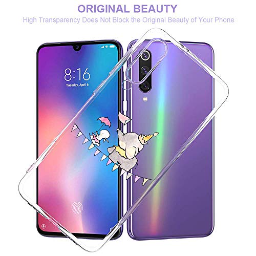 Oihxse Animal Serie Case Compatible con Huawei P10 Lite Funda Transparente Suave Silicona Elefante Conejo Patrón Protector Carcasa Ultra-Delgado Creativa Anti-Choque Cover (A15)