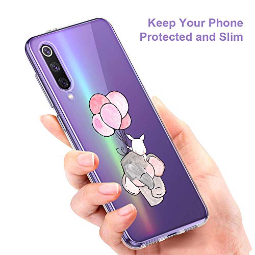 Oihxse Animal Serie Case Compatible con Samsung Galaxy S8 Plus Funda Transparente Suave Silicona Elefante Conejo Patrón Protector Carcasa Ultra-Delgado Creativa Anti-Choque Cover (A13)