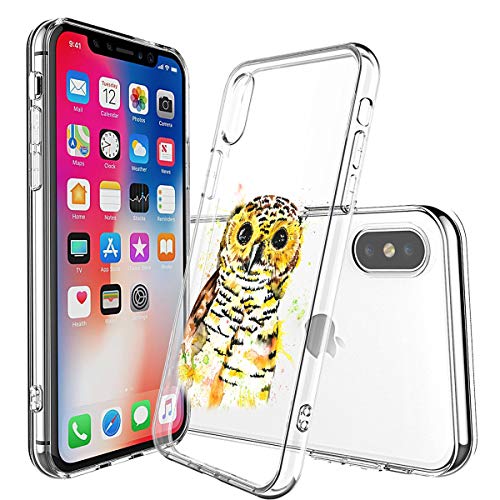 Oihxse Compatible con iPhone 6/iPhone 6S Funda Suave Gel TPU Silicona Cristal Transparente Carcasa Acuarela Animal Pintado Patrón Protectora Estuche Bumper Caso Case (B6)