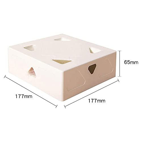 OMKMNOE Caja de Gato Gato eléctrico Juguete Interactivo para Gatos de Interior Corbata Inteligente Gato Palo rotativo Pluma colmillo Juguete Caza Mascota Gatito Jugando,Verde