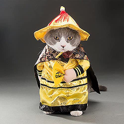 OMKMNOE Pet Perro Cat Halloween Disfraces, Fiesta De Eventos Especiales De La Fiesta De Navidad, Uniforme De Vaquero del Oeste con Sombrero, Animal Doméstico Divertido para Perro Gato,B