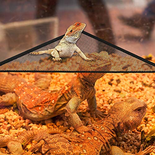 Oncpcare Paquete de 2 Juegos de hamacas de Reptiles, hamacas de Malla Transpirables, lagartos y Accesorios de escaleras para Dragones barbudos Grandes y pequeños Anole Geckos Lagartos o Serpientes