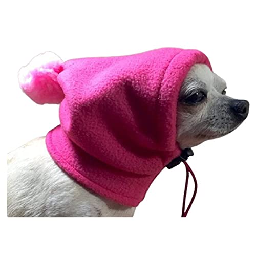 Orejas silenciosas para perros, sombreros de perro, orejeras de perro, protección del ruido, suministros de aseo para perros, capucha para aliviar el estrés y la ansiedad (rosa, grande)