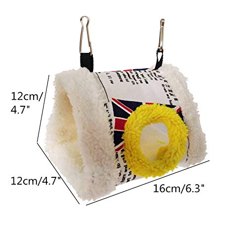 othulp Cama Hamster Jaulas para Agapornis Choza para Loro, periquitos, periquitos, cacharros Aves de la Hamaca Budgie Juguetes Pájaro de Invierno Cama 2