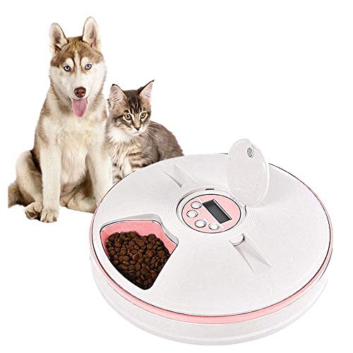 othulp Comedero Automatico Gatos Dispensador Comida Gatos Microchip Gato alimentador Gato tazón alimentador Dispensador de Alimentos Secos para Mascotas Pink