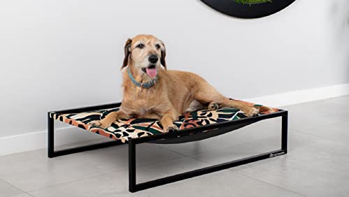 Outentin Cama para perros en una estructura, fundas diseñadas, cama para perros, cama larga, cama para mascotas, camas para perros medianos 90 x 60 x 20 cm, multicolor