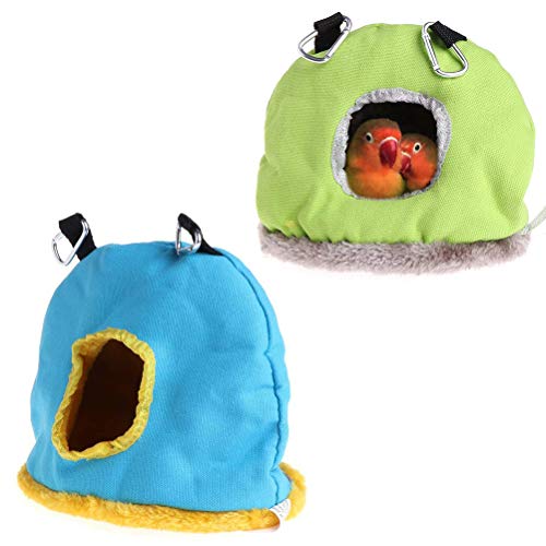 Oyria Casa de Invierno cálida para pájaros, para Colgar en la Cama, Tienda de campaña de Juguete para Loros cacatúas cacatúas Garras canarias, pinzones pequeños y medianos, Jaula para Loro