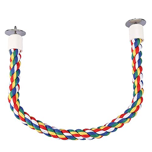 P¨¢jaro Cuerda Bungee Juguetes Colorido Flexible Paso Loro Escalera Puente Columpio Cuerda De Algod¨®n Loro Soporte Perchas Jaula Accesorios