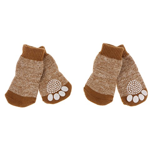 P Prettyia Sin Calcetines Botas para Mascotas Accesorios Complementos Elegantes Perro Cats - L