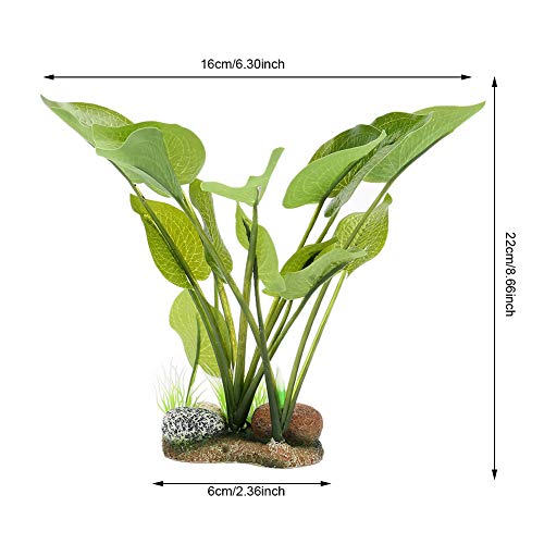 Paisaje de plantas de agua de acuario, Fondo de acuario Hierba de planta para adorno de pecera Paisaje Decoración del hogar(Plantas de agua de roca)