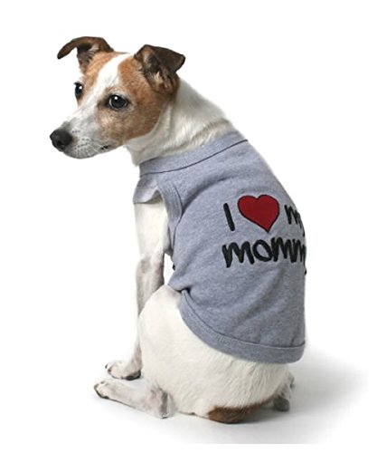 Parisian Pet Camiseta con Texto en inglés I Love Mommy Dog, tamaño Mediano