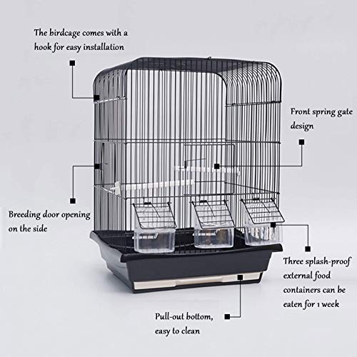 Parrot Bird Cage Jaula Grande para El Hogar Villa De Gran Tamaño Colgador Externo De Metal El Hierro Forjado para Mascotas Es Hermoso Y Firme No Se Desvanece, E para Interiores O Exteriores