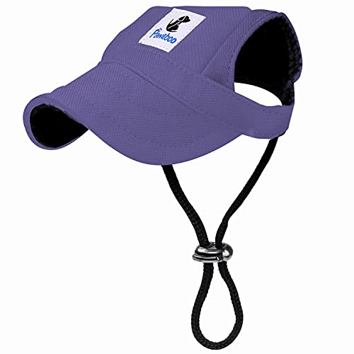 Pawaboo Gorra de Béisbol del Perro Gato,Ajustable Perro de Deporte al Aire Libre de Protección del Sol Sombrero de Béisbol Tapa Visera, Talla M, Morado