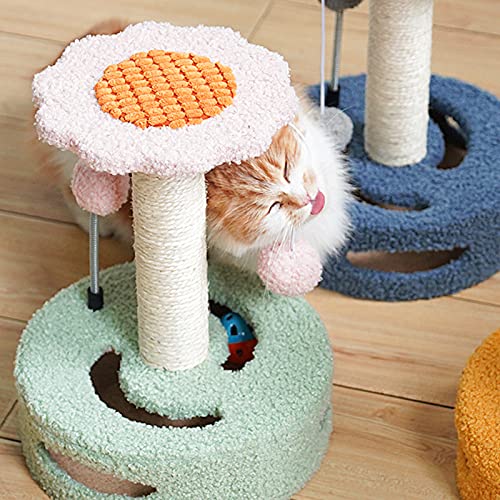 Pelota para rascar Gatos, Poste para rascar Gatos, Muebles para rascar para Gatos Poste para rascar Casa para Escalar Torre de Juegos para Gatos Centro de Actividades Base Estable No se Cae (A)