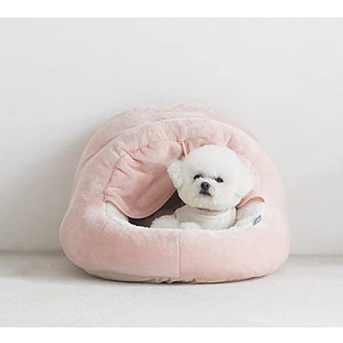 Perrera tranquila de felpa para mascotas,lavabo cómodo,alfombrilla para perros,pequeña,mascota,antiansiedad,disponible en todas las estaciones,cama para gatos,nido de abrazo grueso,cama tranquila