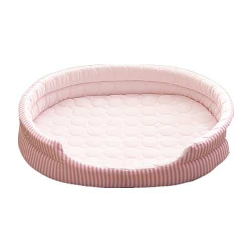 Perrito Perrito, para Perros Gatos para Dormir Matriz De Cama para Dormir Mascota De Hielo Matera De Hielo Bednel Fresco Verano Mascota Kennel Hielo Seda Estera De Enfriamiento,Rosado,68 * 55CM