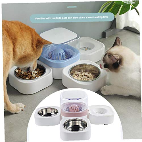 Perro Agua de la Taza del alimentador automático dispensador del Agua del Gatito Cubierta del Perrito de comederos Suministros envase de Pet con Solo Vaso Azul para Familiar Animales