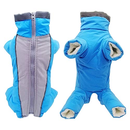 Perro Chaquetas Ropa y Accesorios Abrigos Chaqueta Sudadera Chaqueta Impermeable Ropa Forro Polar Cálida Ropa para Invierno y Otoño Mantener Caliente Productos para Mascotas (XL, Perro Hembra Azul)