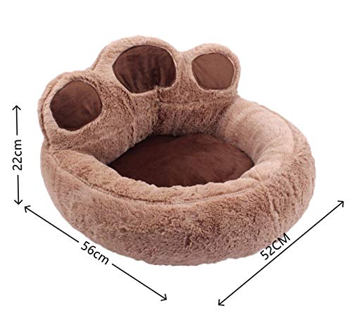 Perro Felpa Cama For Gatos De Interior Pequeños Medianos Perros, Cojín Y Sillón Sofá Envolvente Cama para Mascotas Reducir La Ansiedad Mejorar Perros Gatos Sueño (Color : Deep Brown, Talla : M)