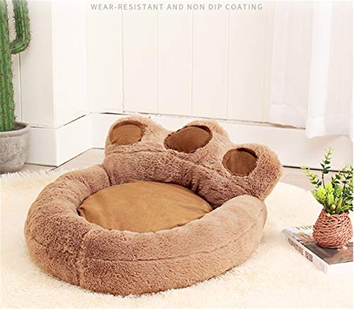 Perro Felpa Cama For Gatos De Interior Pequeños Medianos Perros, Cojín Y Sillón Sofá Envolvente Cama para Mascotas Reducir La Ansiedad Mejorar Perros Gatos Sueño (Color : Deep Brown, Talla : M)