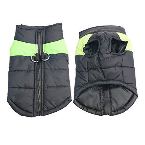 Perro Mascota Ropa De Invierno Gran Perro Mascota Ropa Impermeable Capa De La Chihuahua Ropa Del Perro Pastor De La Chaqueta De Bulldog Francés, Dog Fashion Mono Ropa (Color : Green, Size : XL)