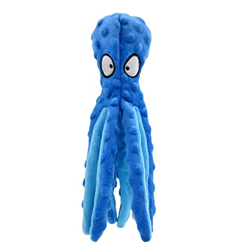 Perro Squeaky Toys Pulpo No Relleno Juguete de peluche Juguete de juguete interactivo Perro Masticar Juguete con papel arrugado para perros pequeños y medianos