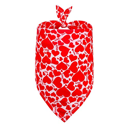 Perros y Gatos Bufandas Triangular Disfraces para Accesorio Mascota Romántico Triángulo Baberos Collares día de San Valentín Mascota Clásica Cachorro y Gatito Lindo Chales Pañuelo