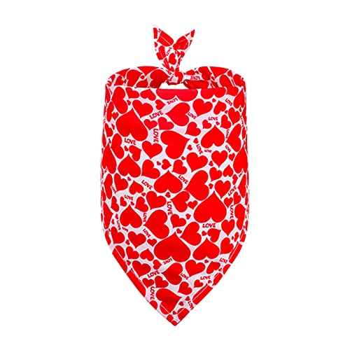 Perros y Gatos Bufandas Triangular Disfraces para Accesorio Mascota Romántico Triángulo Baberos Collares día de San Valentín Mascota Clásica Cachorro y Gatito Lindo Chales Pañuelo