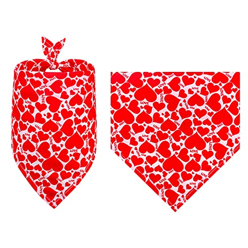 Perros y Gatos Bufandas Triangular Disfraces para Accesorio Mascota Romántico Triángulo Baberos Collares día de San Valentín Mascota Clásica Cachorro y Gatito Lindo Chales Pañuelo