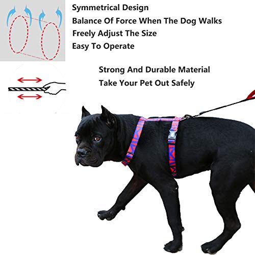 Pet Correas Pecho, La Espalda Perro Pecho, Perros Grandes, Pequeñas Y Medianas Perros Simétrico Pecho Correas, Collares Perro Explosión, Transpirable Para Todas Las Estaciones Ajustables Correas,D,M