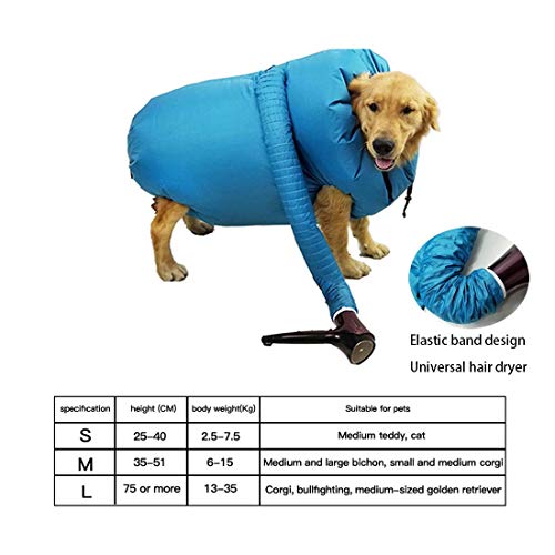 Pet Dog Dryer,Pet Drying Bag,Dog Grooming Dryer,Puff and Fluff Dog Dryer,Protable Fast Easy Blower Professional Tool Hair Pet Low Noise Puff and Fluff Bath Grooming (Large)