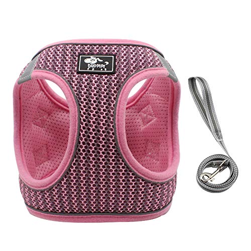 PET SPPTIES Arnés Reflector de Malla Respirante Pequeña Chaleco Arnés Perro Gato Ajustable Tejido de Malla Transpirable PS073 (M, Pink)