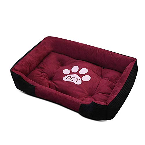 PETCUTE Cama Perro Pequeños Medio Grandes Cama para Mascotas Lavable Perro Sofá Suave Cesta Perros con Almohada pequeña M-60×45×15CM