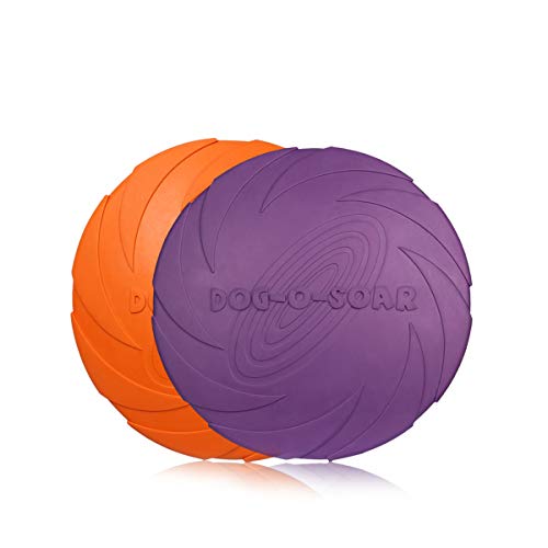 PETCUTE Frisbee Perros Volar Discos Juguete para Perros interactivos Frisbee 2 Piezas ø 20 cm