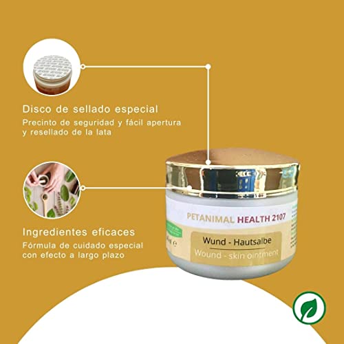 Peticare Tratamiento de heridas para Perros, Caballos y Gatos - pomada para heridas con picor severo, heridas por mordedura, abrasiones - petAnimal Health 2107