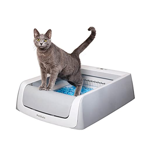 PetSafe Arenero para Gatos Autolimpiable ScoopFree, Caja de Arena Automática para Gatos, Monitor de Salud Integrado, Higiénico, Limpio, incluye Arena para Gatos de Silice, Sin Cubierta, 2ª Generación