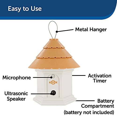 PetSafe Disuasor de Corteza ultrasónico al Aire Libre para Perros pequeños, medianos y Grandes, Resistente a la Intemperie, Ideal para Patio Trasero con Cobertura de hasta ¼ de Acre