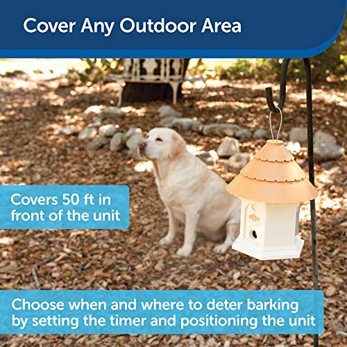 PetSafe Disuasor de Corteza ultrasónico al Aire Libre para Perros pequeños, medianos y Grandes, Resistente a la Intemperie, Ideal para Patio Trasero con Cobertura de hasta ¼ de Acre