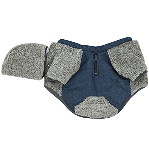 Petyoung Abrigo Cálido de Invierno con Capucha para Perros Chaqueta Reversible de Lana para Perros con Capucha para Clima Frío para Perros Pequeños Medianos Grandes