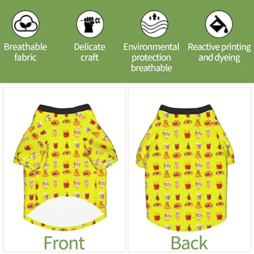 Pijamas Suaves para Mascotas, Dibujos Animados, Comida rápida, Pizza, Cachorro, Perro, Atuendo Informal, Ropa para Mascotas, Sudaderas con Capucha, Ropa cálida para Mascotas